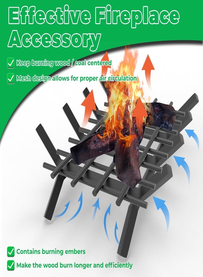 Forestchill Fireplace Grate Ember Retainer, Extra Thick 8mm Steel Ember Retainer Screen, 16 x 10 inch Heavy Duty Ember Retainer for Fireplace Grates, Fire Pits, Camping - Image 4